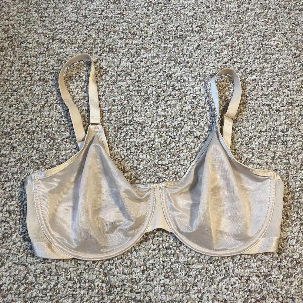 Soma Unbelievable Minimizer Bra Size 36DD Underwire Sheer Mesh Nude Adjustable
